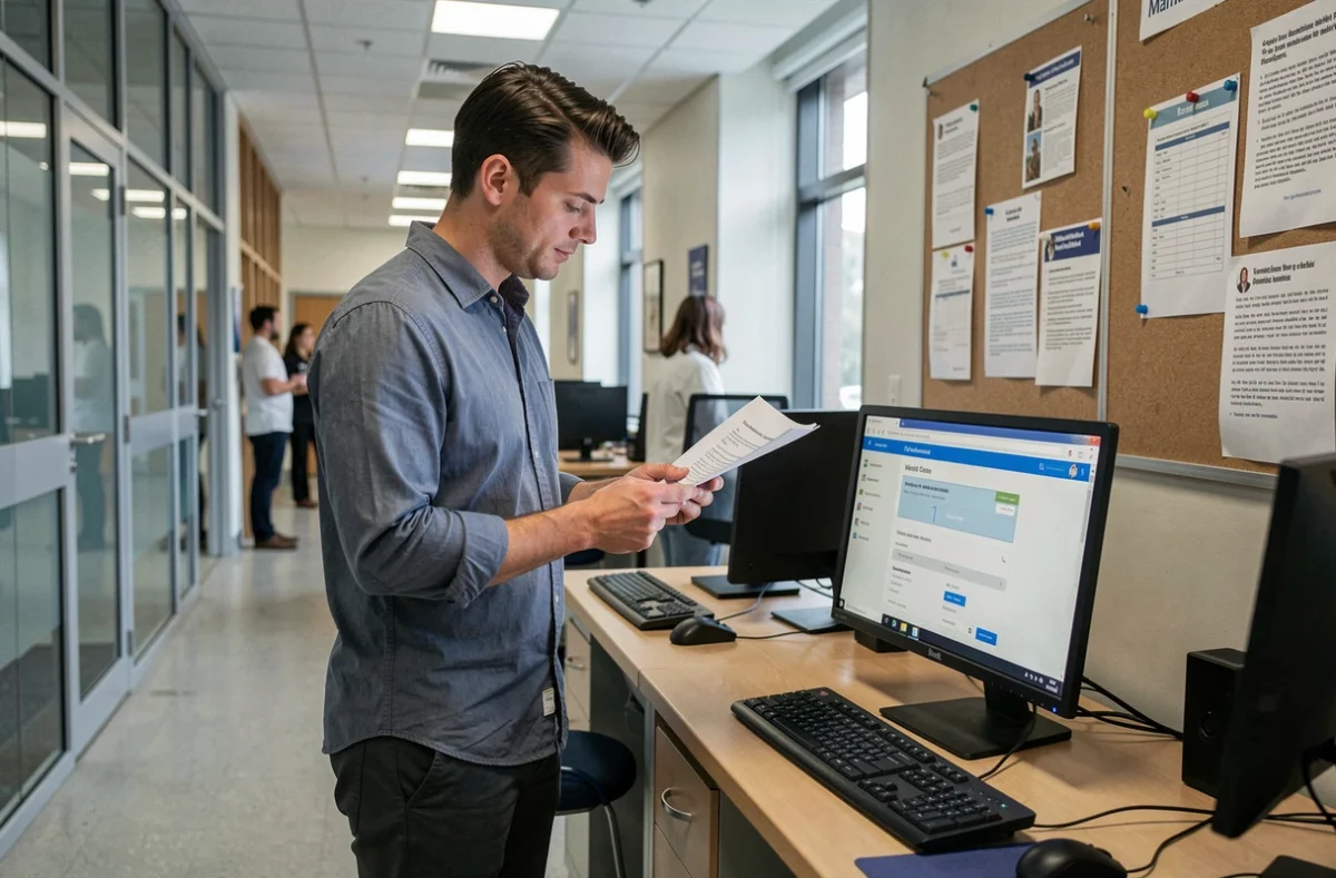 Nouvel arrivant dans l'académie de Dijon consultant ses identifiants pour configurer son webmail scolaire
